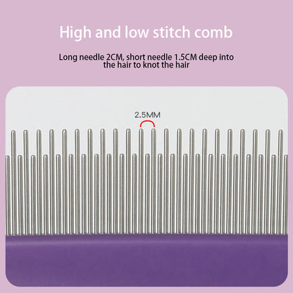 Pet Comb High and Low Needle Hair Removal Flea Comb Comb Comb Cat Dog Long and Short Needle Open Knot Beauty Comb