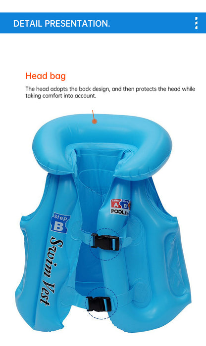 3-10 Age inflatable life vest Baby swimming jacket Buoyancy PVC floats kid swim life inflatable jacket