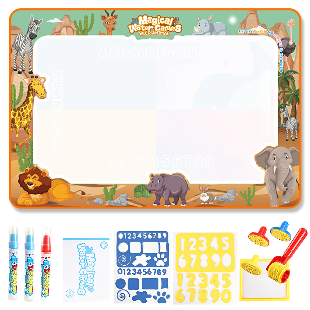 Reusable Mess Free Aqua Magic Doodle Mat Educational Toy for Kids_21