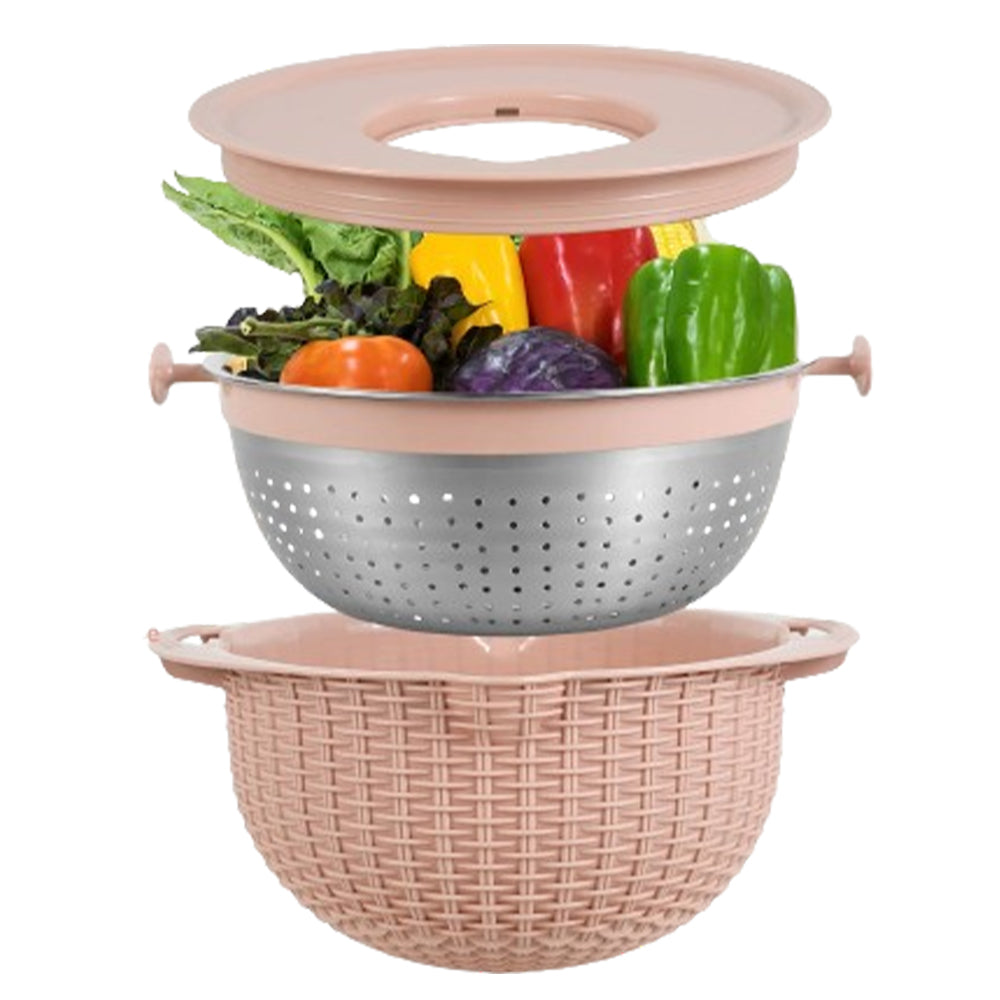 4-in-1 Stainless Steel Colander Set Versatile Kitchen Strainer_2