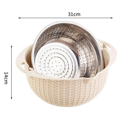 4-in-1 Stainless Steel Colander Set Versatile Kitchen Strainer_8