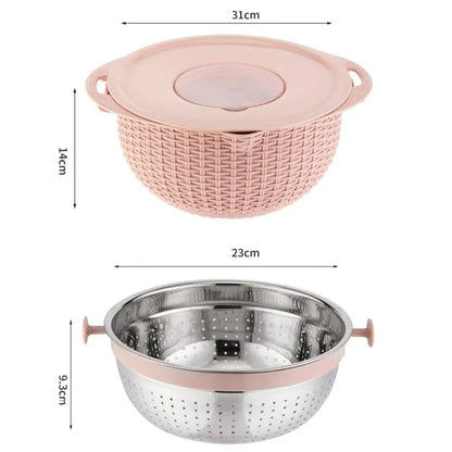 4-in-1 Stainless Steel Colander Set Versatile Kitchen Strainer_9