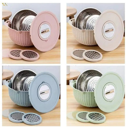 4-in-1 Stainless Steel Colander Set Versatile Kitchen Strainer_5