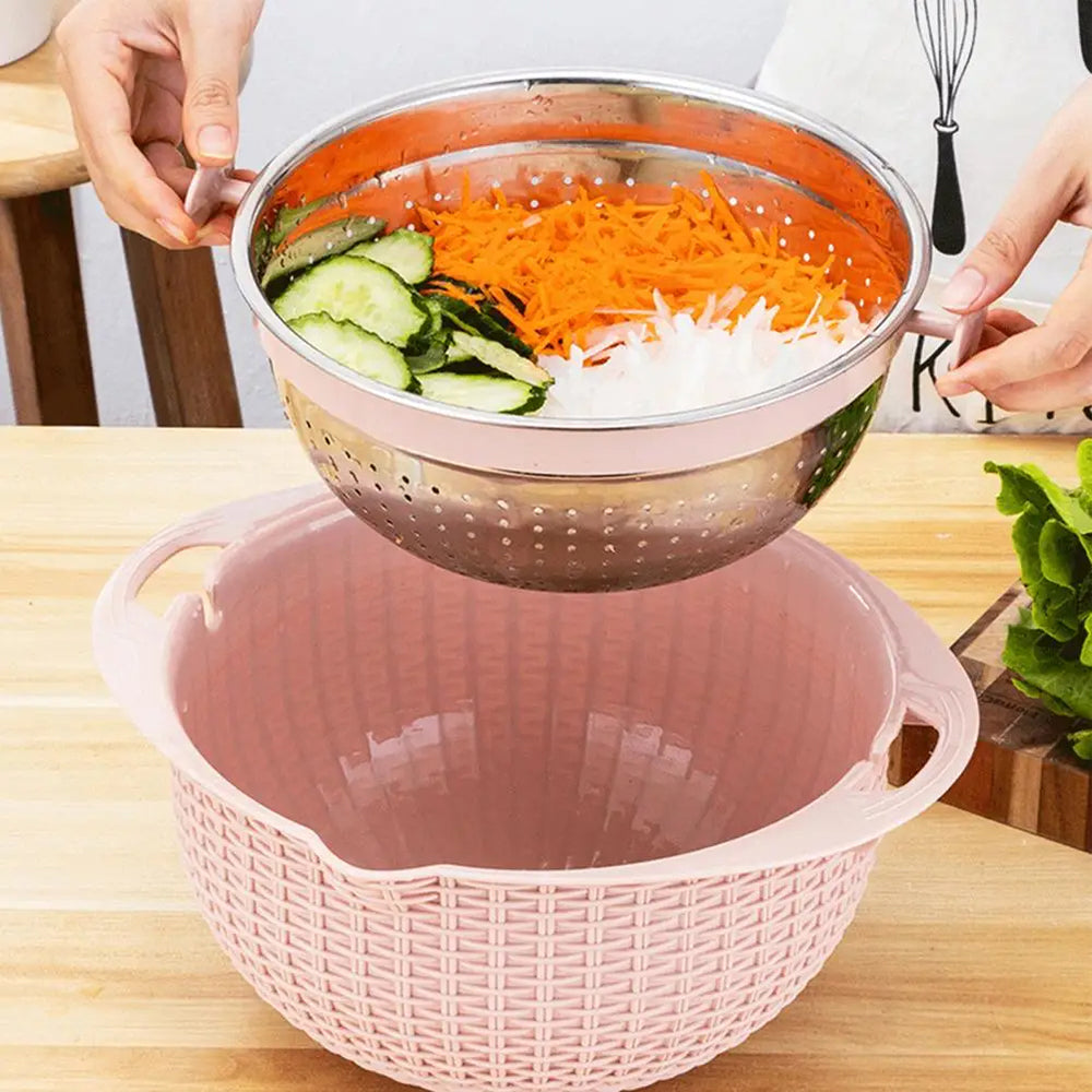 4-in-1 Stainless Steel Colander Set Versatile Kitchen Strainer_6