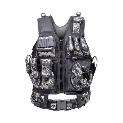 Wholesale Outdoor 6000D Nylon Multi-Pocket Gear Hunting Camouflage Breathable Training Equipment Tactical Grid Vest