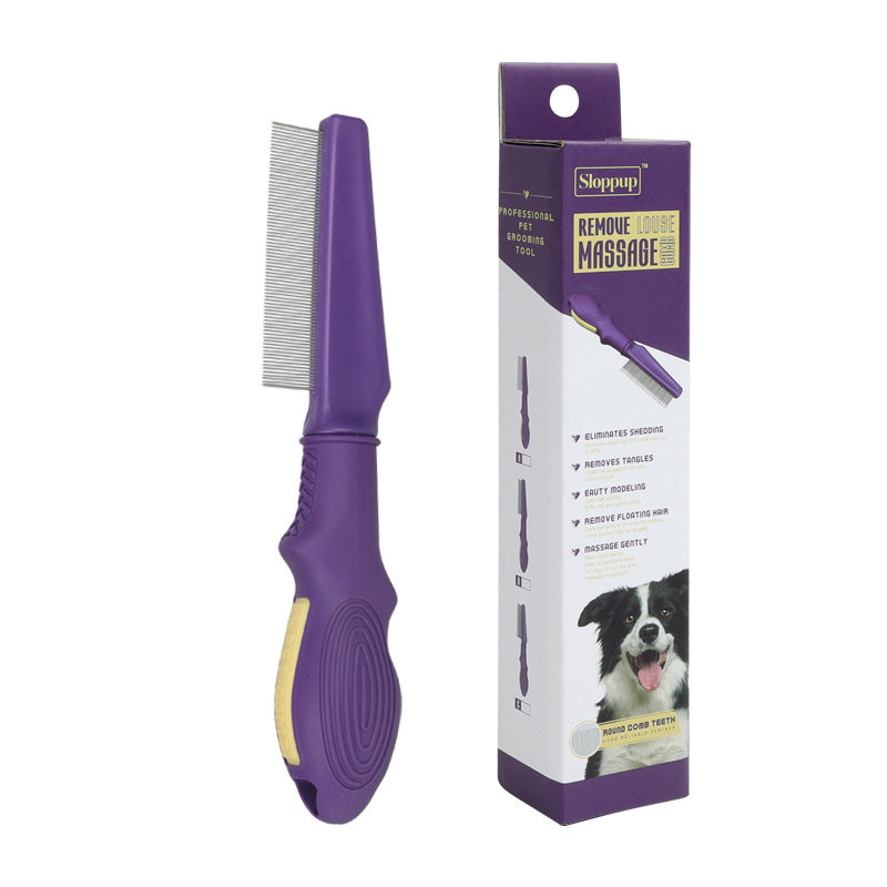 Pet Comb High and Low Needle Hair Removal Flea Comb Comb Comb Cat Dog Long and Short Needle Open Knot Beauty Comb