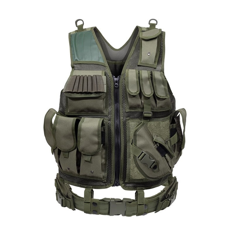 Wholesale Outdoor 6000D Nylon Multi-Pocket Gear Hunting Camouflage Breathable Training Equipment Tactical Grid Vest