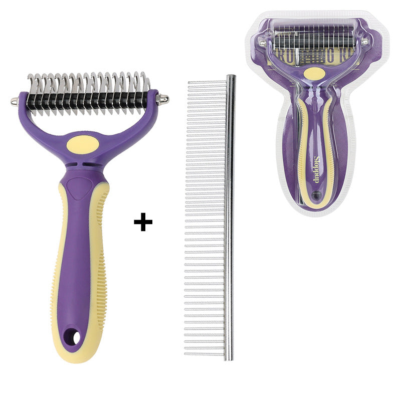 Pet Comb Dog Grooming Double-Sided Open Knot Comb Cat Nail Clippers Nail Clippers Pet Hair Removal Row Comb Set