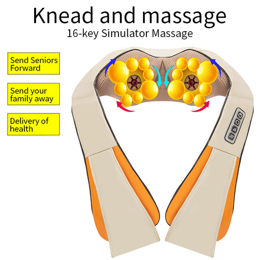 Kneading massage shawl massager SKG cervical spine massager household electric waist and back hot compress massager With bag