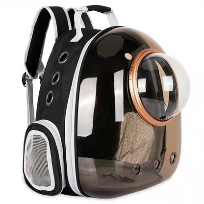 Transparent shell pet bag new fashion trend large capacity space cover cat bag panoramic dog backpack