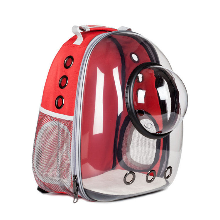 Transparent shell pet bag new fashion trend large capacity space cover cat bag panoramic dog backpack