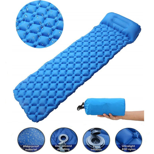 Outdoor Inflatable Sleeping Pad Inflatable Air Cushion Camping Mat with Pillow Air Mattress Sleeping Cushion Inflatable Sofa