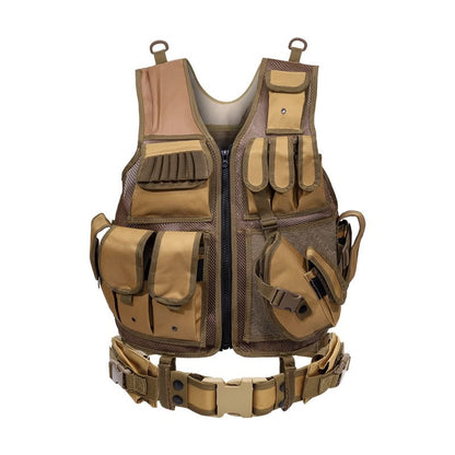 Wholesale Outdoor 6000D Nylon Multi-Pocket Gear Hunting Camouflage Breathable Training Equipment Tactical Grid Vest