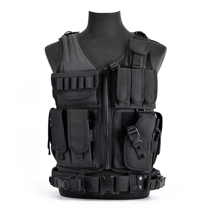 Wholesale Outdoor 6000D Nylon Multi-Pocket Gear Hunting Camouflage Breathable Training Equipment Tactical Grid Vest