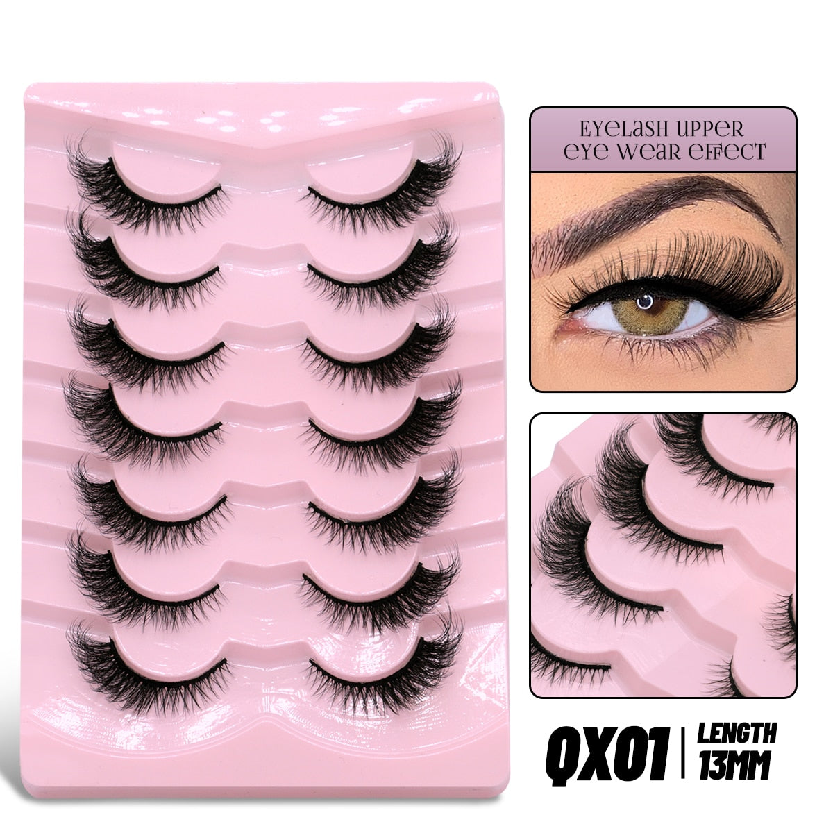 GROINNEYA Cat Eye Lashes Faux Mink Eyelashes