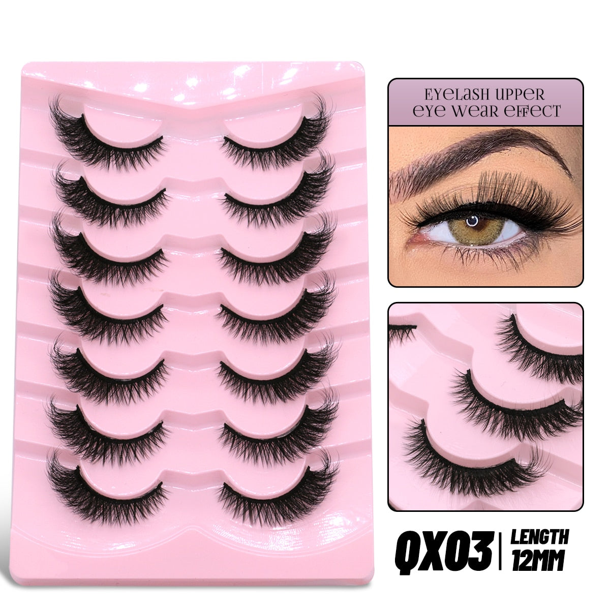 GROINNEYA Cat Eye Lashes Faux Mink Eyelashes