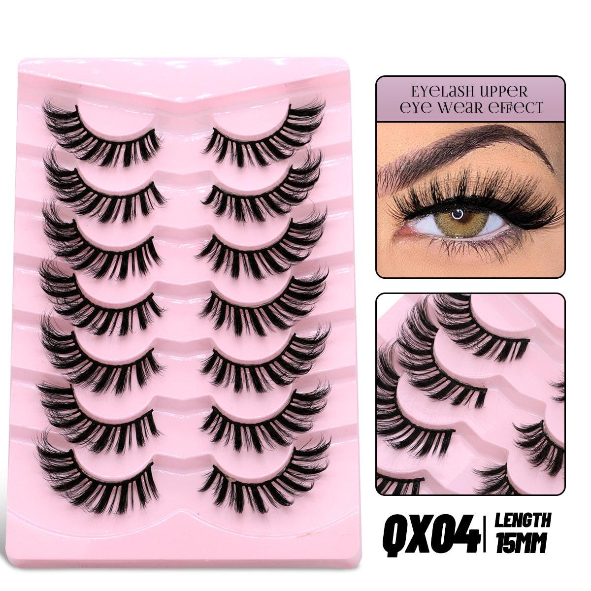 GROINNEYA Cat Eye Lashes Faux Mink Eyelashes