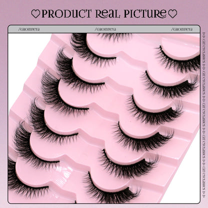 GROINNEYA Cat Eye Lashes Faux Mink Eyelashes