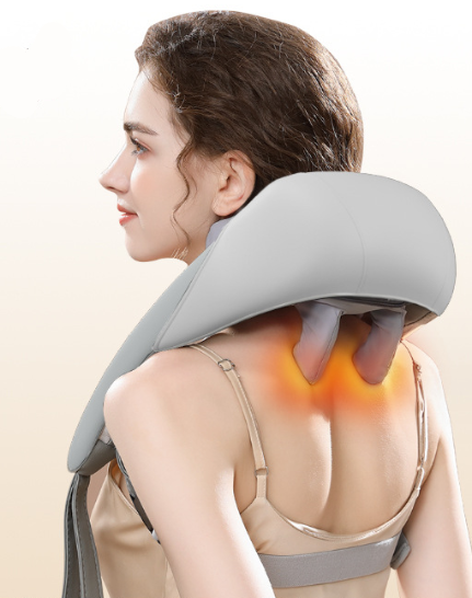 High battery life cervical spine massager neck trapezius muscle shoulder waist leg kneading hot compress massage shawl