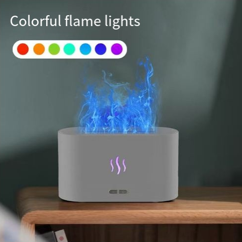 Simulated flame aromatherapy machine expanding fragrance machine household seven color flame humidifier