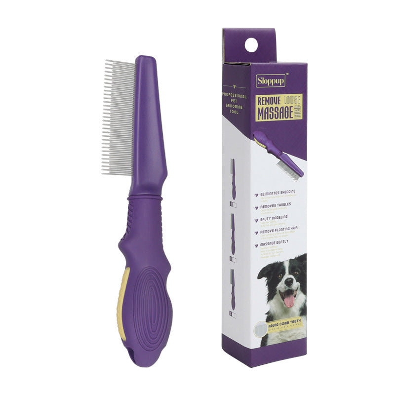 Pet Comb High and Low Needle Hair Removal Flea Comb Comb Comb Cat Dog Long and Short Needle Open Knot Beauty Comb