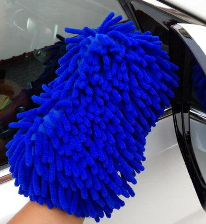 2 In 1 Car Washing Gloves Car Cleaning Sponge Coral Shaped Superfine Fiber Chenille Car Washing Sponge