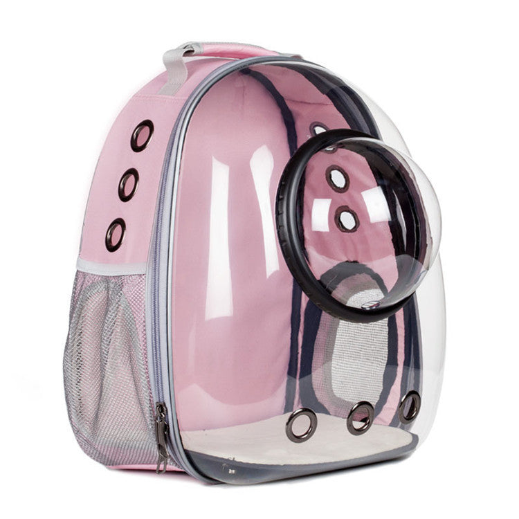 Transparent shell pet bag new fashion trend large capacity space cover cat bag panoramic dog backpack