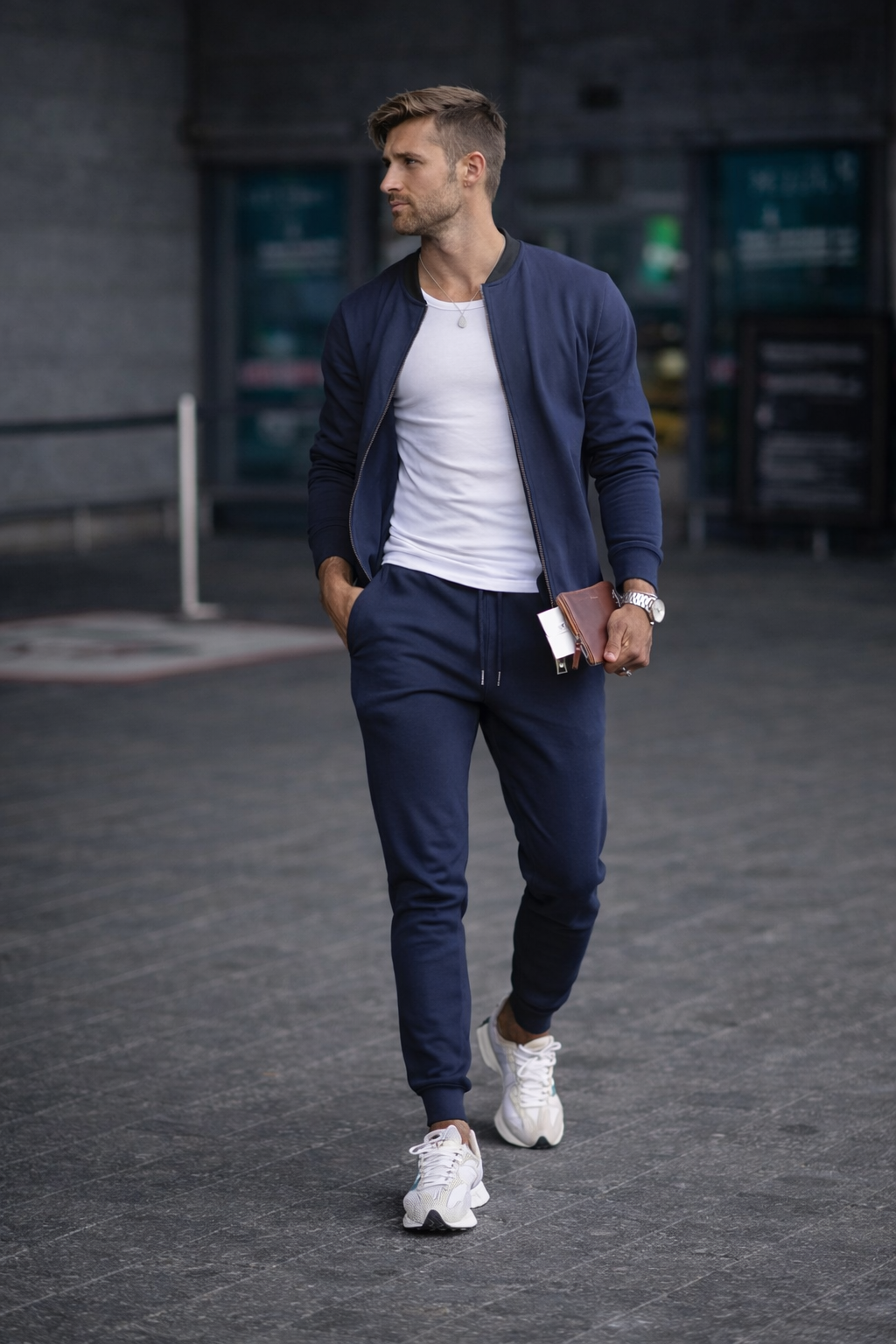 Zalantino Men’s Motion Set | Modern Zip Lounge