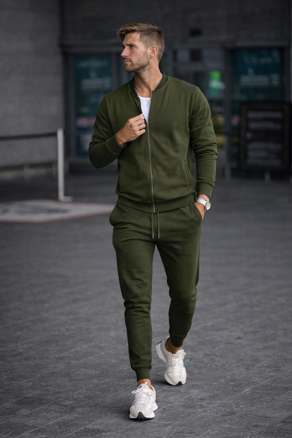 Zalantino Men’s Motion Set | Modern Zip Lounge