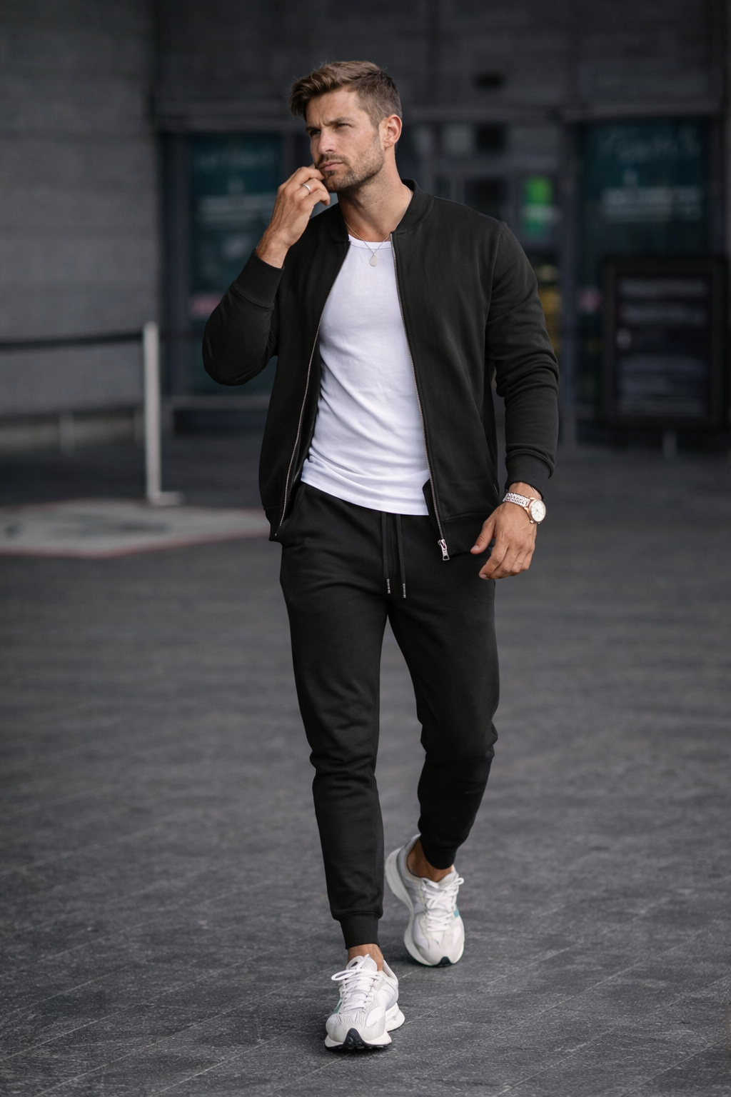 Zalantino Men’s Motion Set | Modern Zip Lounge