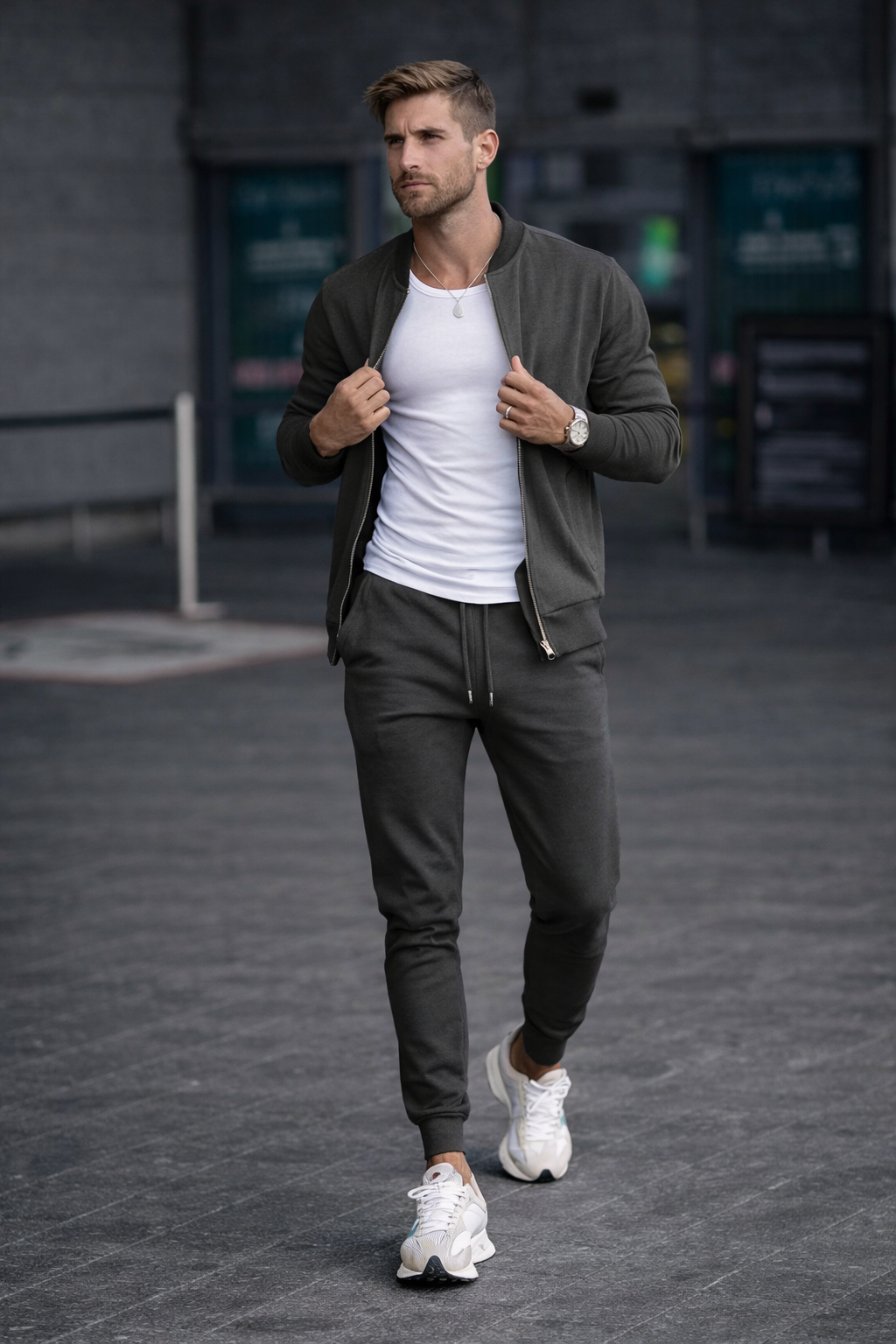 Zalantino Men’s Motion Set | Modern Zip Lounge