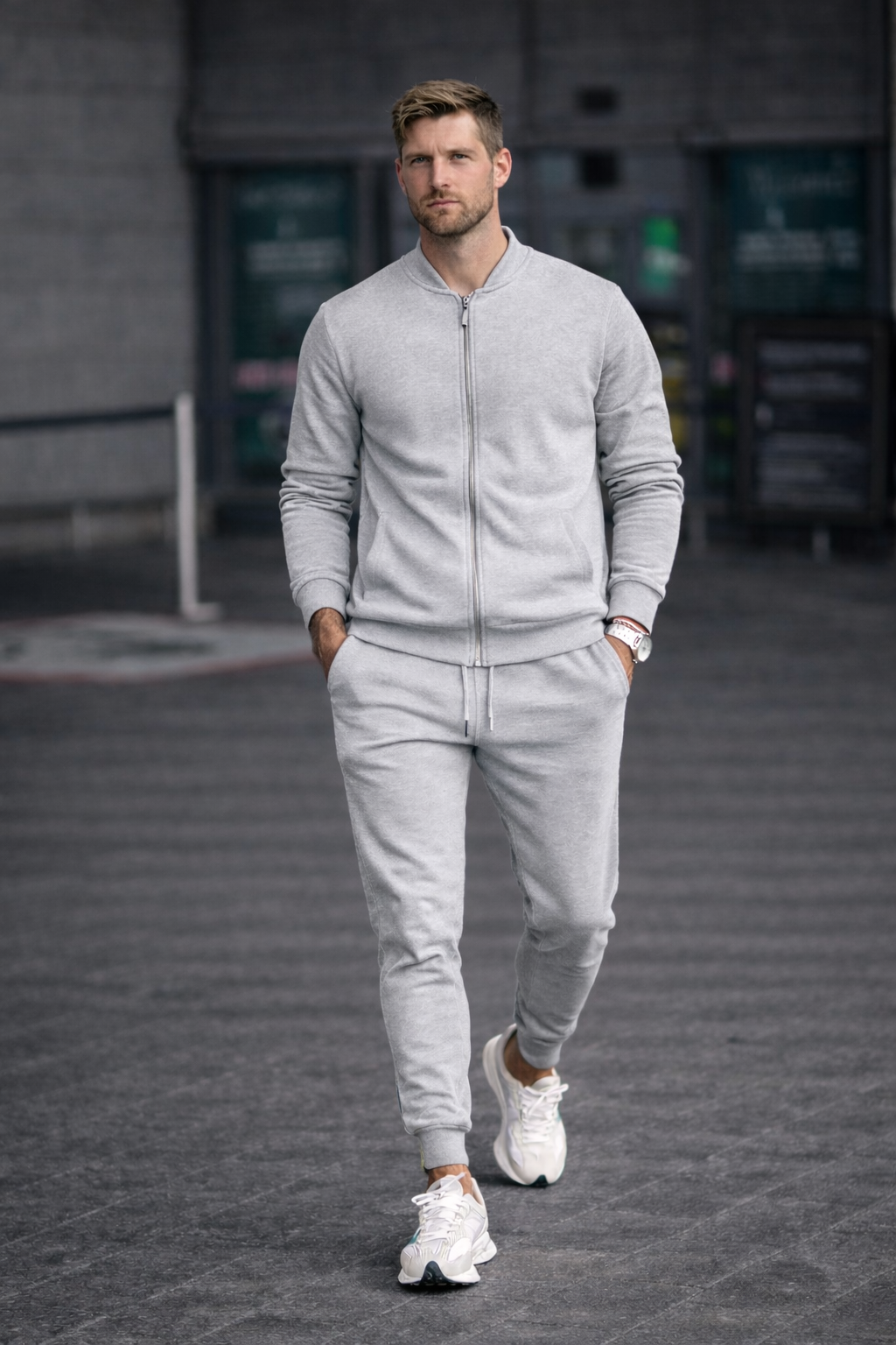 Zalantino Men’s Motion Set | Modern Zip Lounge