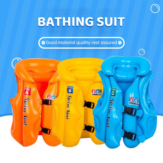 3-10 Age inflatable life vest Baby swimming jacket Buoyancy PVC floats kid swim life inflatable jacket