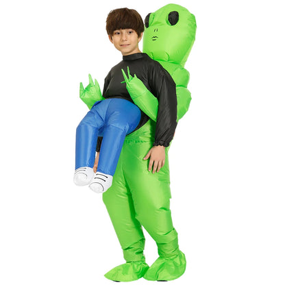 ET Alien inflatable suit Alien Monster Inflatable Costume Scary Green Alien Cosplay Costume For Adult  Party Festival Stage