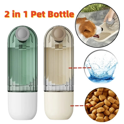 2 In 1  Portable Pet  Drinking and Feeding cup