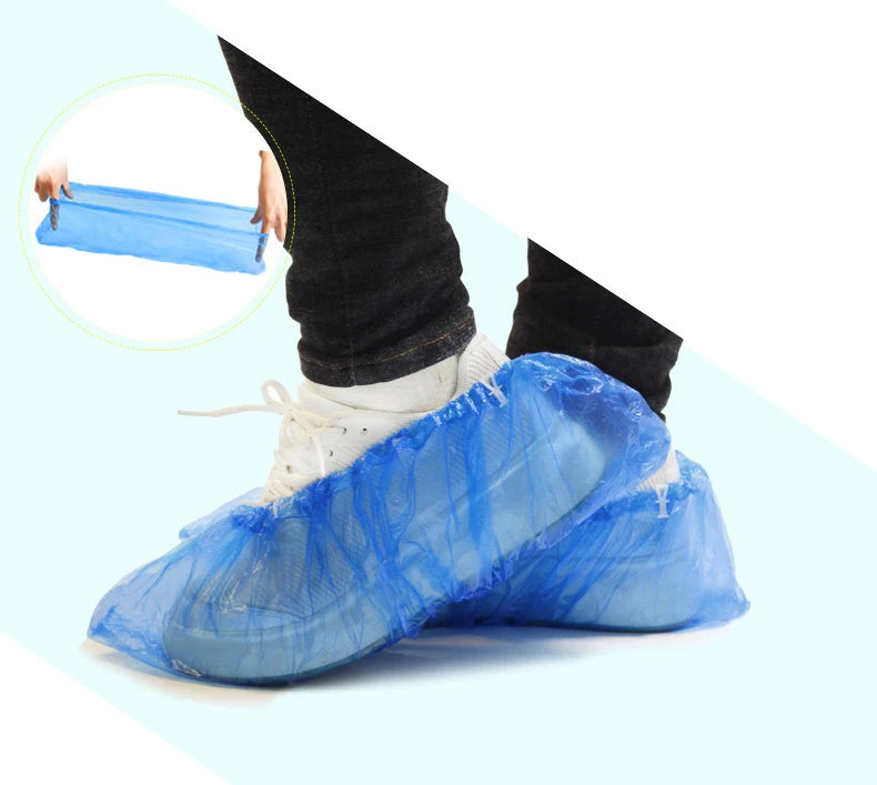 Blue Disposable Convenient And Comfortable Model House High Quality Shoe Cover  PE Shoe Cover Machine Shoe Cover