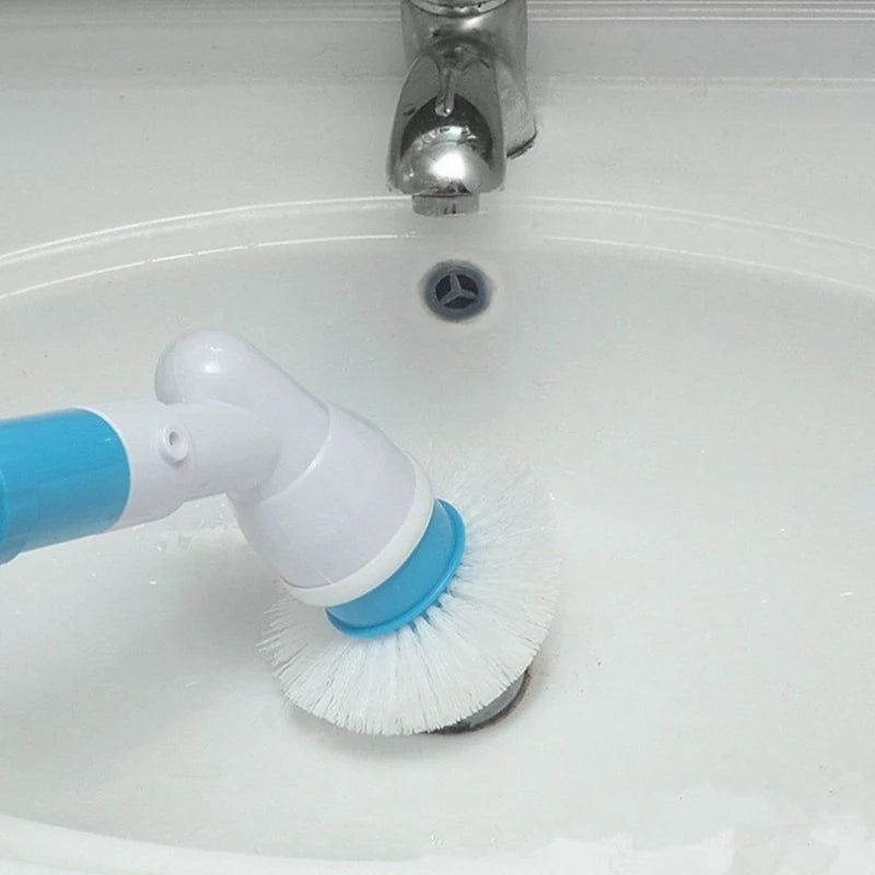 Turbo Scrub Cleaning Brush Cordless Chargeable Bathroom Cleaner with Extension Handle Adaptive Brush Tub