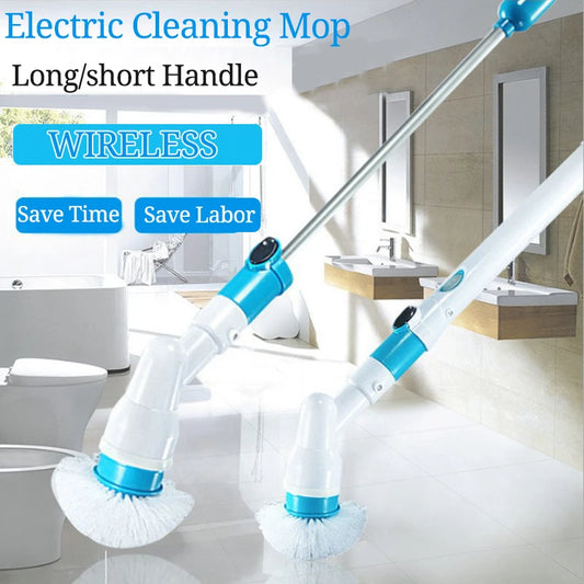 Turbo Scrub Cleaning Brush Cordless Chargeable Bathroom Cleaner with Extension Handle Adaptive Brush Tub