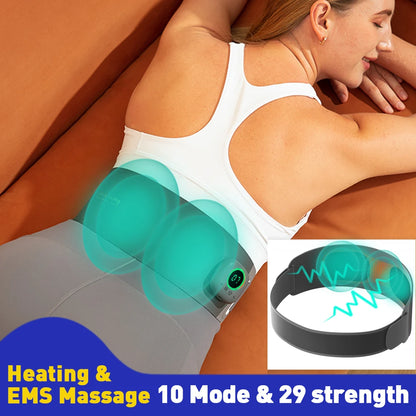 EMS Belt Pulse Massage Belt Waist Massager Hot Compress Warm Palace Abdominal Strengthener