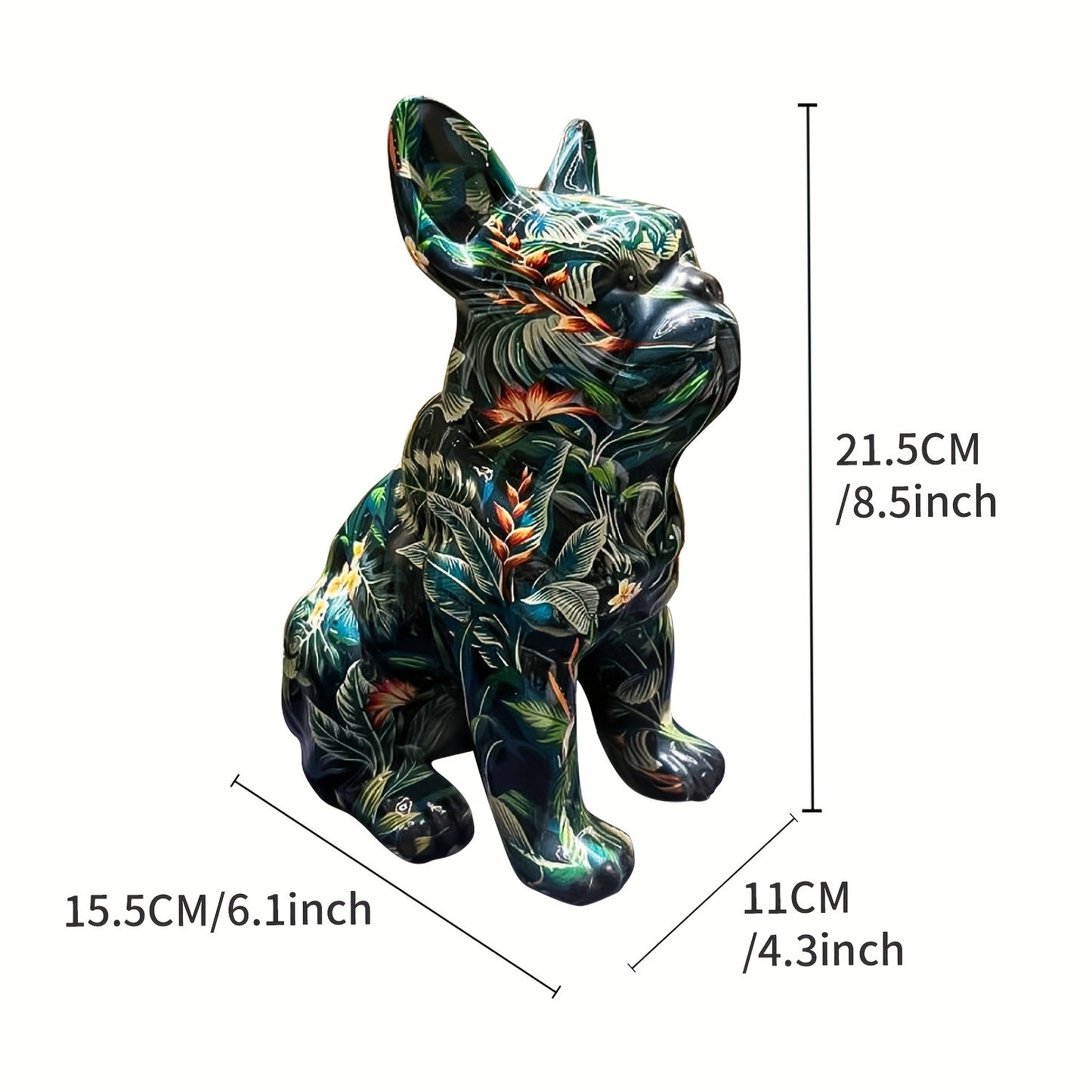 Creative Water Transfer Printing Light Luxury Home French Bulldog Decoration