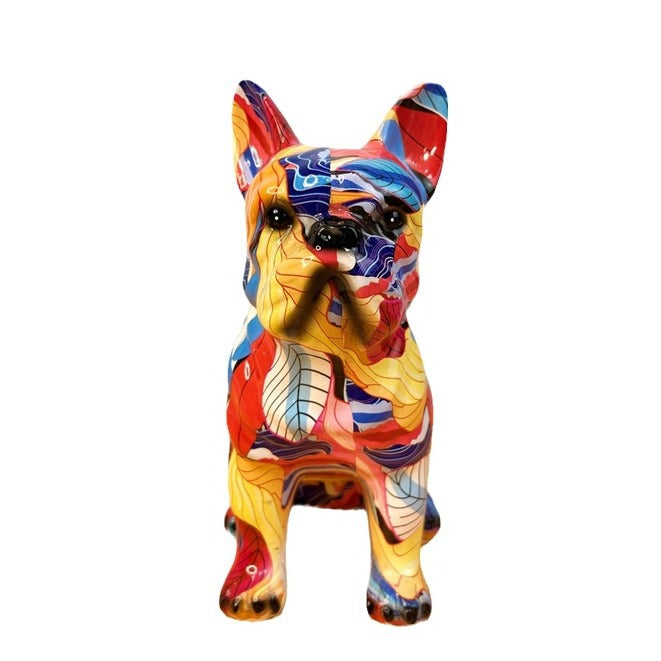 Creative Water Transfer Printing Light Luxury Home French Bulldog Decoration