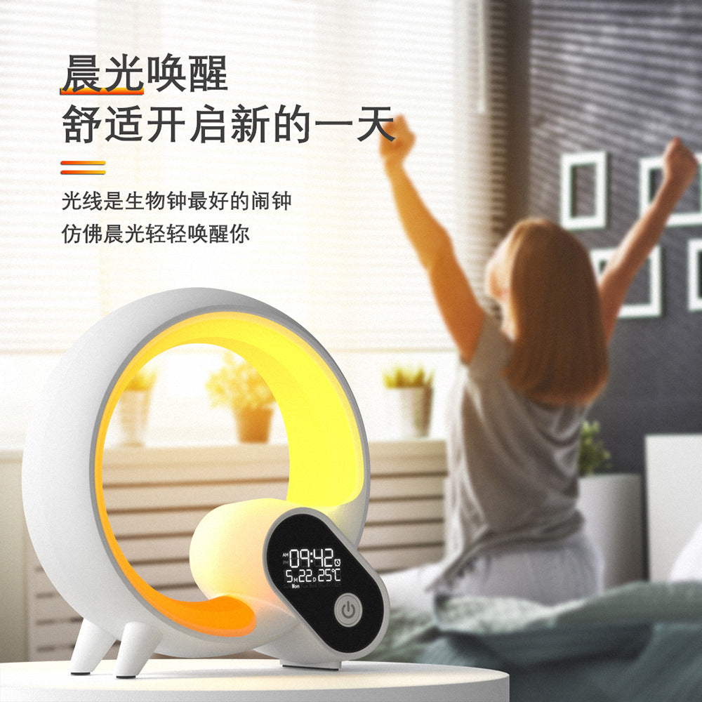 New Size Q Lamp, Smart Wake-up Lamp, Atmosphere Lamp, Simulated Sunrise Alarm Clock, Bluetooth Audio, Creative Illusion Lamp