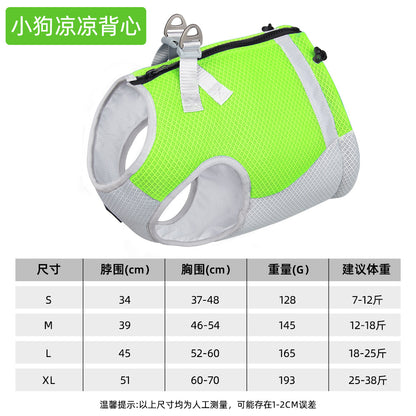 New Pet Cool Clothes Tractable Vest Summer Breathable Cooling Clothes Pet Cool Clothes