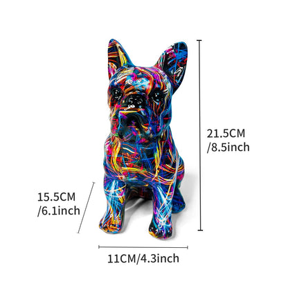 Creative Water Transfer Printing Light Luxury Home French Bulldog Decoration