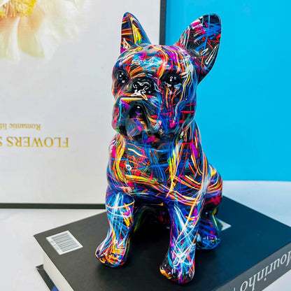 Creative Water Transfer Printing Light Luxury Home French Bulldog Decoration