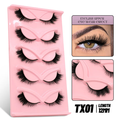 GROINNEYA Cat Eye Lashes Faux Mink Eyelashes