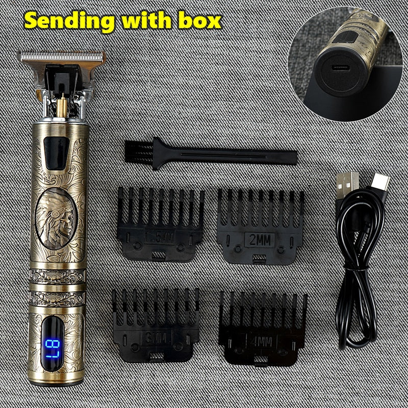 Professional Men's Electric Shaver Rechargeable Barber trimmer for men USB