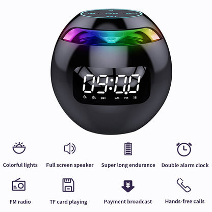 Colorful digital Clock with Bluetooth Speaker