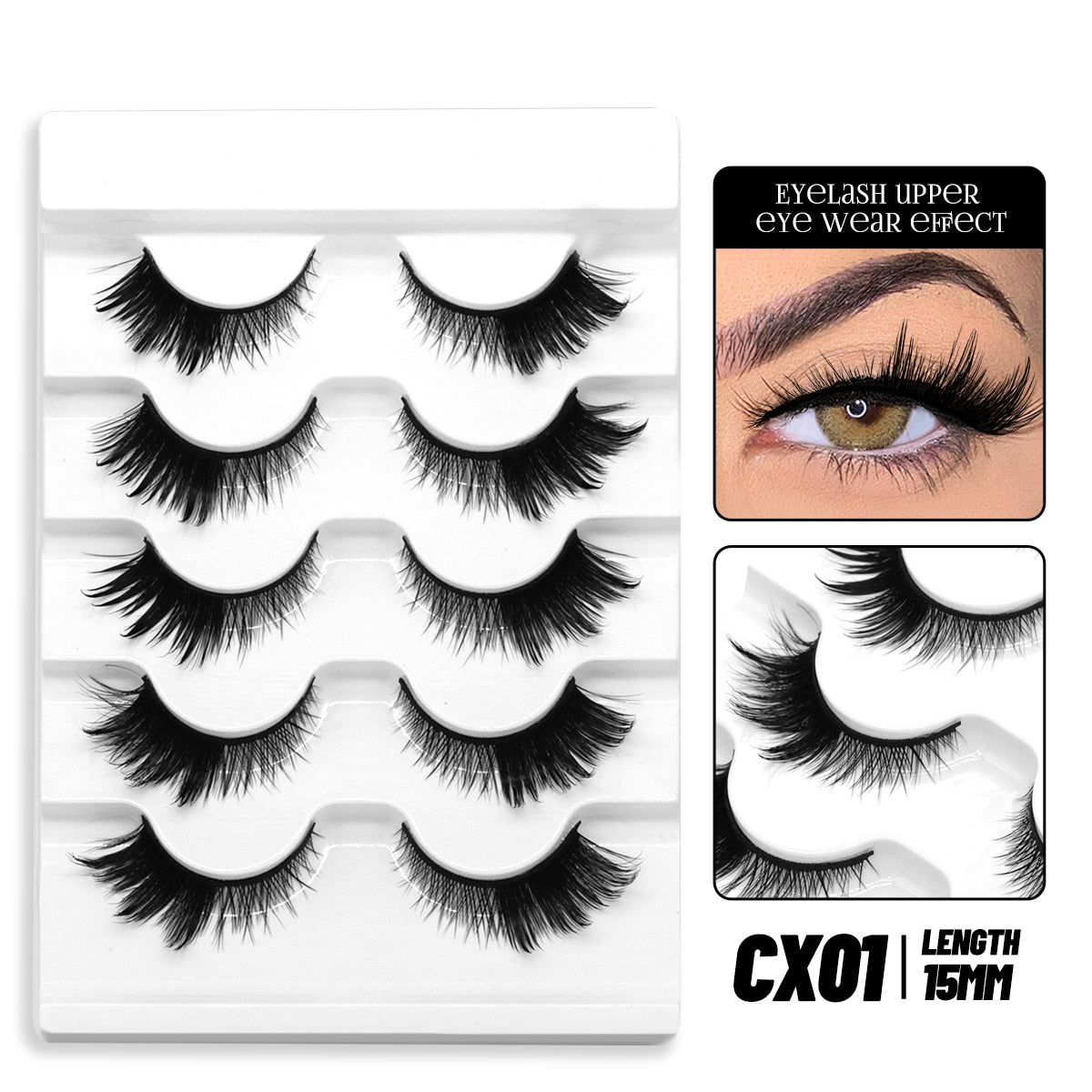 GROINNEYA Cat Eye Lashes Faux Mink Eyelashes