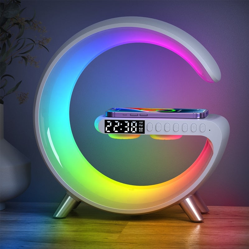 4-in-1 Wireless Charger Light Alarm Clock: